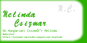 melinda csizmar business card